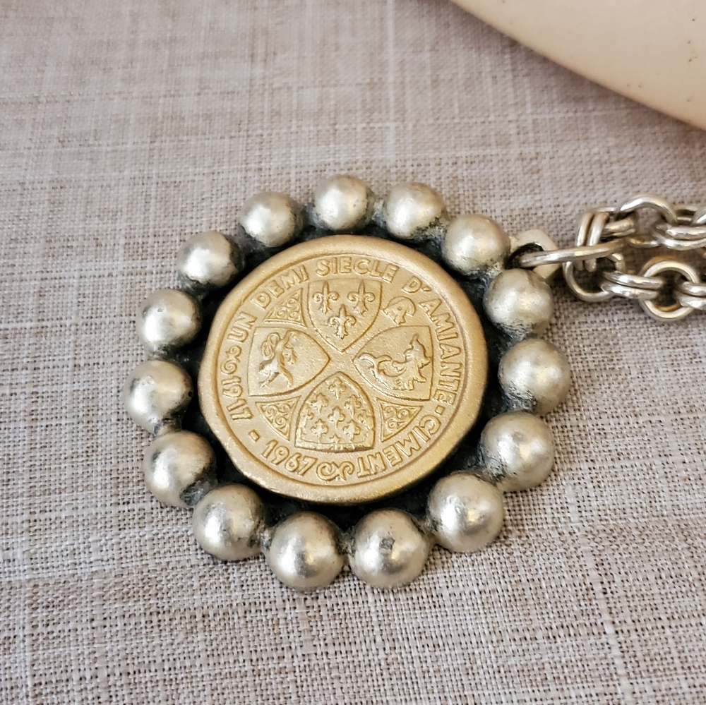 French Kande 33 Inch Medallion Necklace